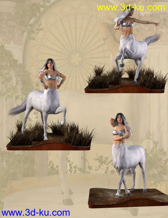 Centaur Action Poses for Genesis 8 Female Centaur模型的图片7