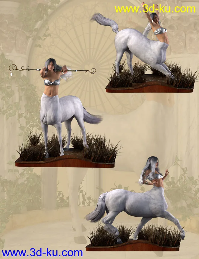 Centaur Action Poses for Genesis 8 Female Centaur模型的图片8