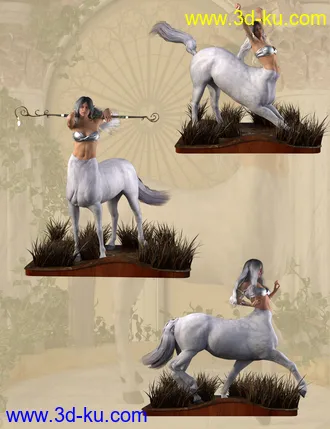 3D打印模型Centaur Action Poses for Genesis 8 Female Centaur的图片