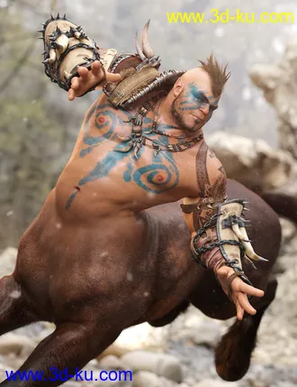 3D打印模型Centaur Maxx for Genesis 8 Male Centaur的图片