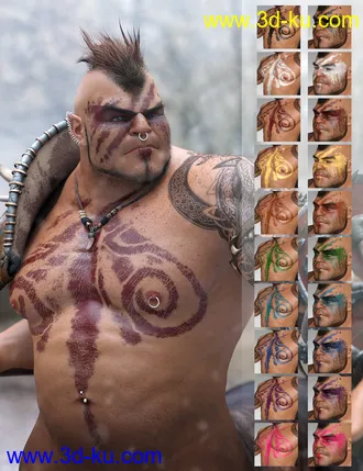 3D打印模型Centaur Maxx for Genesis 8 Male Centaur的图片