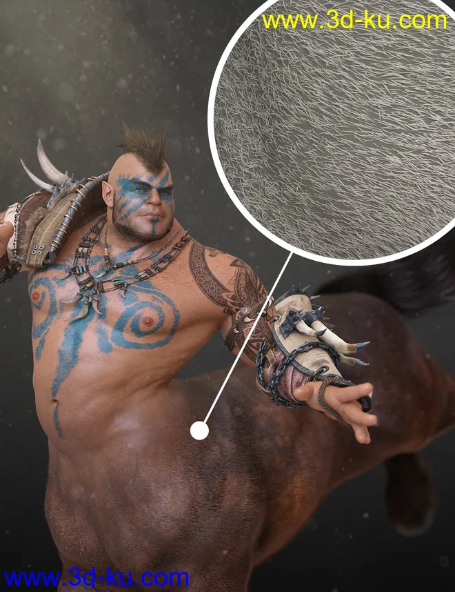 Centaur Maxx for Genesis 8 Male Centaur模型的图片6