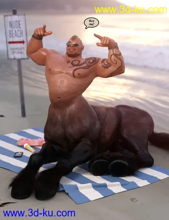 3D打印模型Centaur Maxx for Genesis 8 Male Centaur的图片