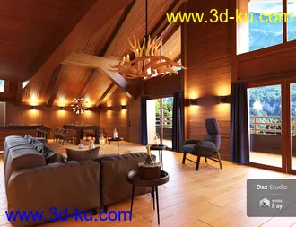 3D打印模型Chalet Living Room的图片
