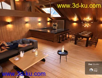 3D打印模型Chalet Living Room的图片