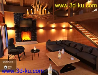 3D打印模型Chalet Living Room的图片