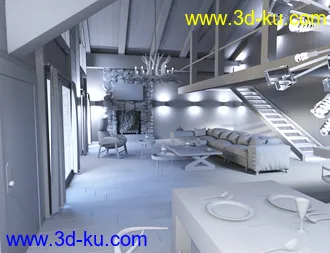 3D打印模型Chalet Living Room的图片