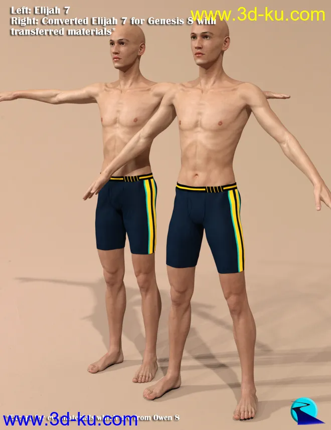 Character Converter from Genesis 3 Male to Genesis 8 Male模型的图片8