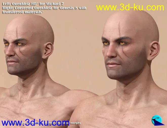 Character Converter from Genesis 3 Male to Genesis 8 Male模型的图片12