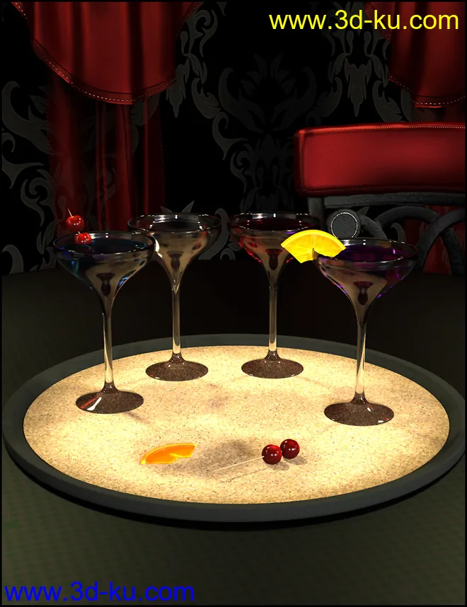 Cheers Drink Tray and Drinks模型的图片3