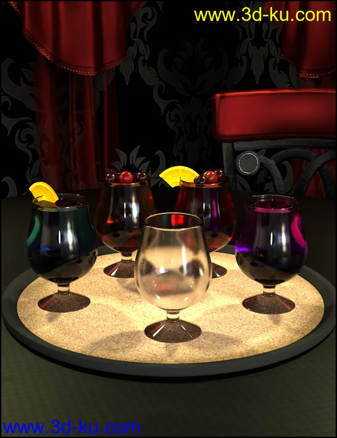 Cheers Drink Tray and Drinks模型的图片4