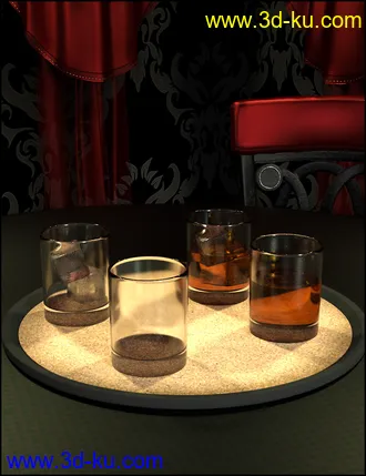 3D打印模型Cheers Drink Tray and Drinks的图片
