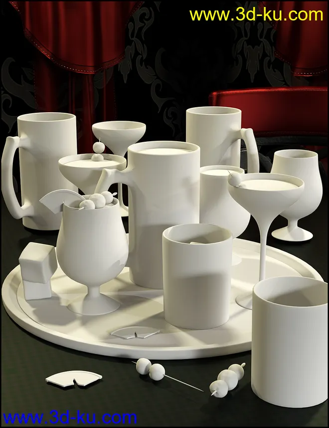Cheers Drink Tray and Drinks模型的图片8