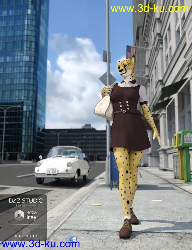 Cheetah Girl for Genesis 3 Female模型的图片1