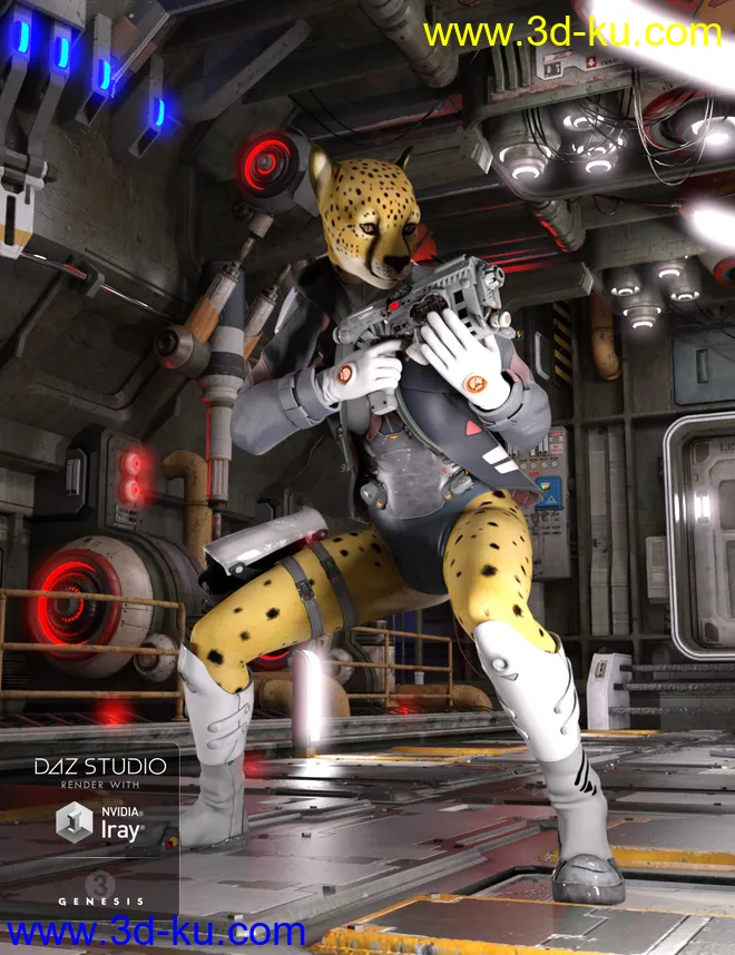 Cheetah Girl for Genesis 3 Female模型的图片2