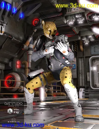 3D打印模型Cheetah Girl for Genesis 3 Female的图片