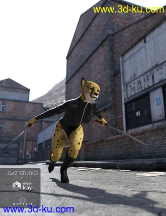 3D打印模型Cheetah Girl for Genesis 3 Female的图片