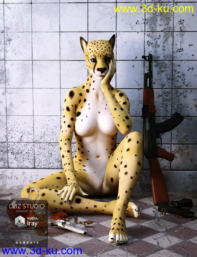Cheetah Girl for Genesis 3 Female模型的图片4