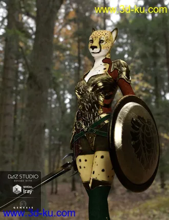 3D打印模型Cheetah Girl for Genesis 3 Female的图片