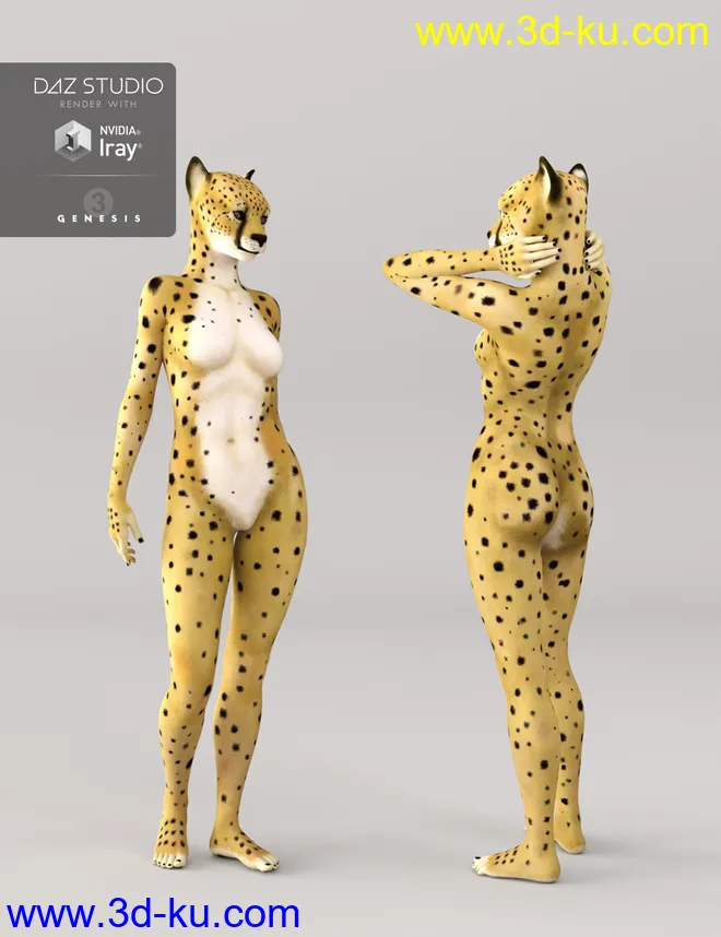 Cheetah Girl for Genesis 3 Female模型的图片8