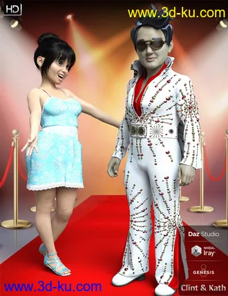 3D打印模型Clint and Kath HD for Genesis 8的图片