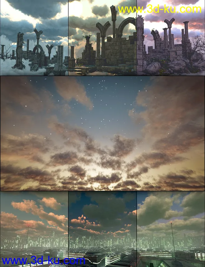 Cloudscape Creator - Bare Sky HDRIs for Iray模型的图片1