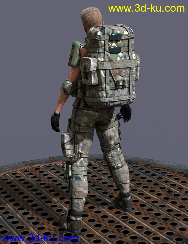 Colonial Forces Add-on for Tactical Assault Outfit for Genesis 8 Female(s)模型的图片3