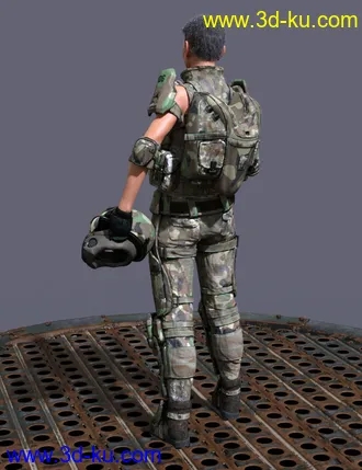 3D打印模型Colonial Forces Add-on for Tactical Assault Outfit for Genesis 8 Female(s)的图片