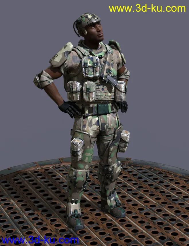 Colonial Forces Add-on for Tactical Assault Outfit for Genesis 8 Male(s)模型的图片2