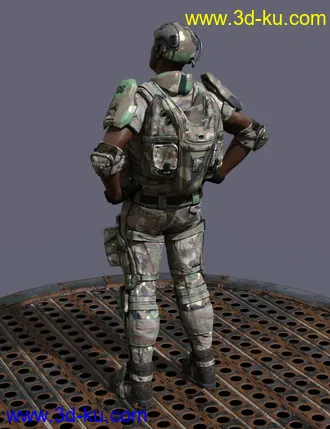 3D打印模型Colonial Forces Add-on for Tactical Assault Outfit for Genesis 8 Male(s)的图片