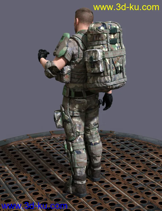 Colonial Forces Add-on for Tactical Assault Outfit for Genesis 8 Male(s)模型的图片5