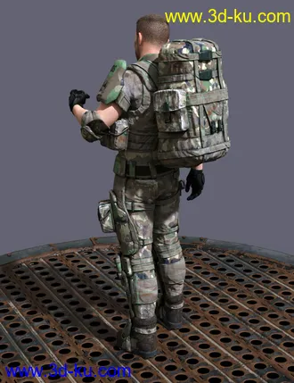 3D打印模型Colonial Forces Add-on for Tactical Assault Outfit for Genesis 8 Male(s)的图片