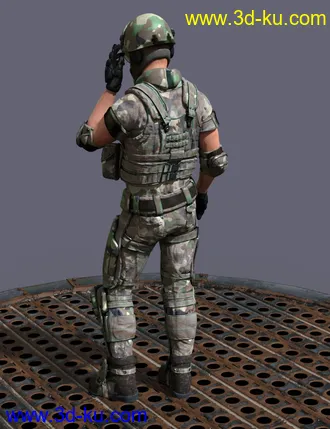 3D打印模型Colonial Forces Add-on for Tactical Assault Outfit for Genesis 8 Male(s)的图片