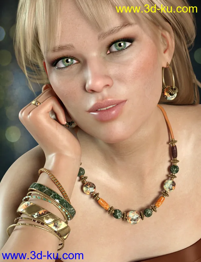 Colorful Jewelry for Genesis 8 Female(s)模型的图片1