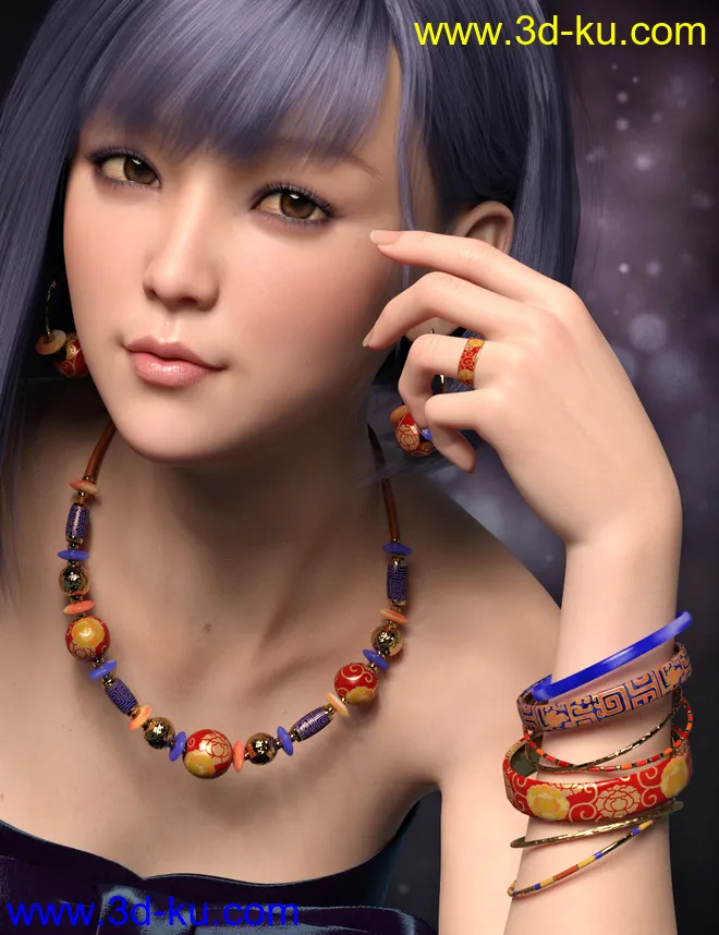 Colorful Jewelry for Genesis 8 Female(s)模型的图片3