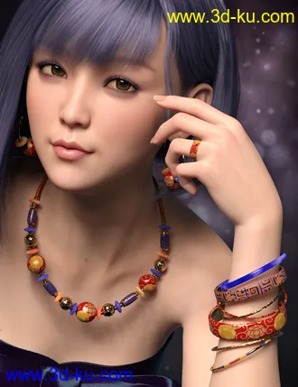 3D打印模型Colorful Jewelry for Genesis 8 Female(s)的图片