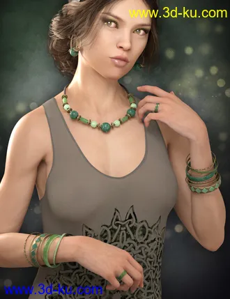 3D打印模型Colorful Jewelry for Genesis 8 Female(s)的图片