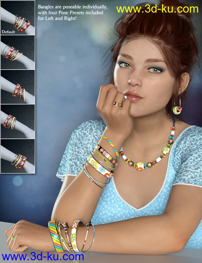 Colorful Jewelry for Genesis 8 Female(s)模型的图片10