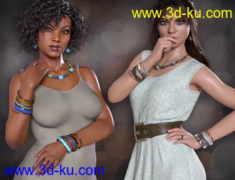 3D打印模型Colorful Jewelry for Genesis 8 Female(s)的图片