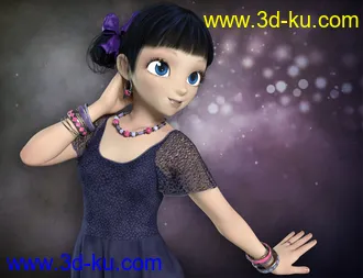 3D打印模型Colorful Jewelry for Genesis 8 Female(s)的图片