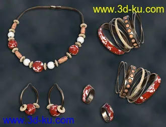 3D打印模型Colorful Jewelry for Genesis 8 Female(s)的图片