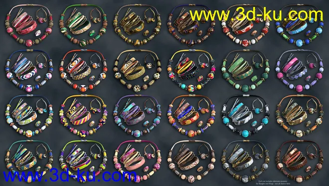 Colorful Jewelry for Genesis 8 Female(s)模型的图片14