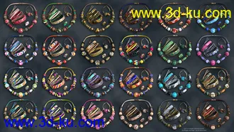 3D打印模型Colorful Jewelry for Genesis 8 Female(s)的图片