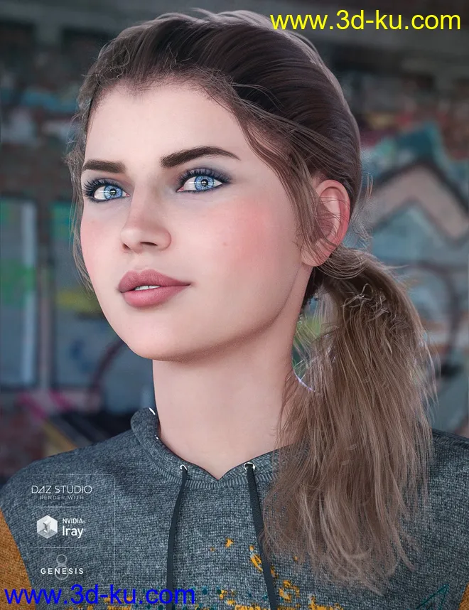 Colors for Summer Sidetail Hair模型的图片2