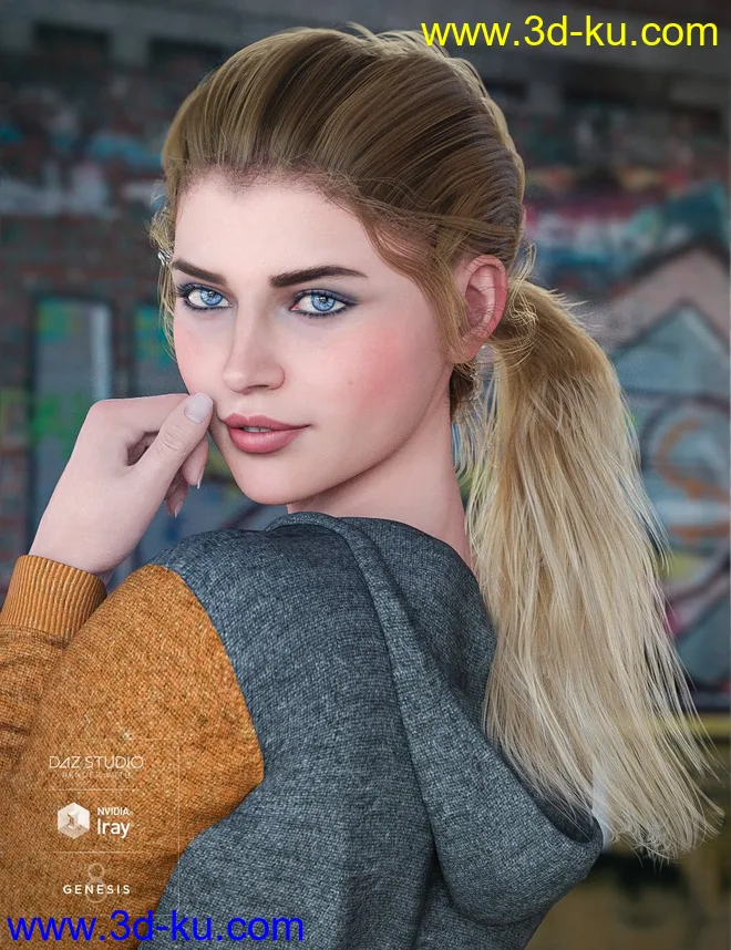 Colors for Summer Sidetail Hair模型的图片3