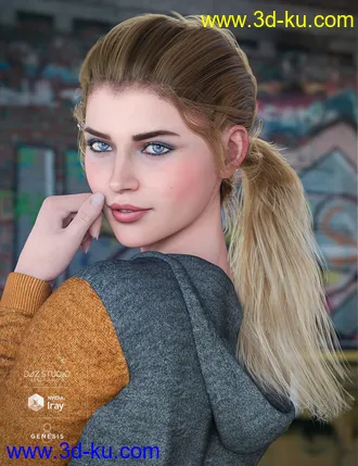 3D打印模型Colors for Summer Sidetail Hair的图片