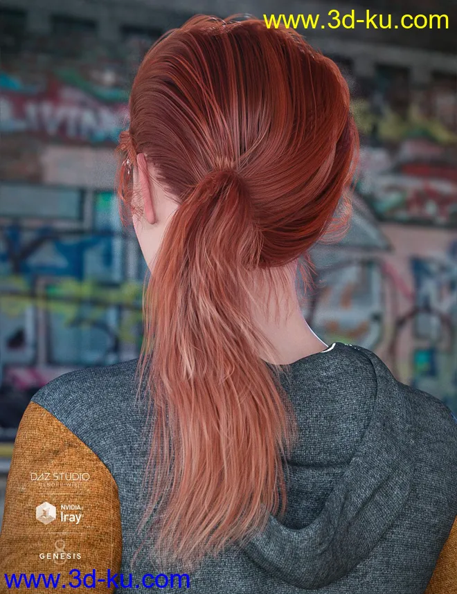 Colors for Summer Sidetail Hair模型的图片4