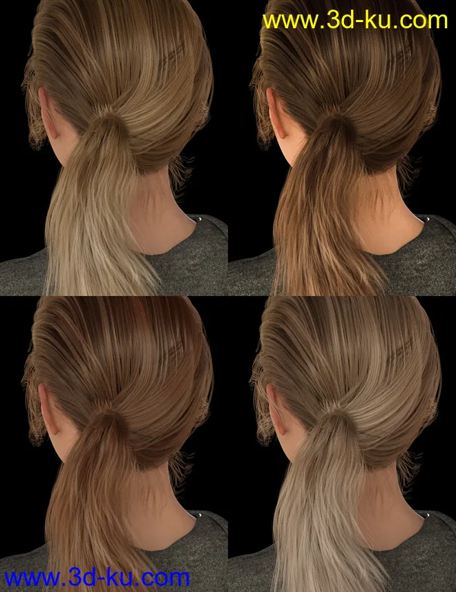 Colors for Summer Sidetail Hair模型的图片5