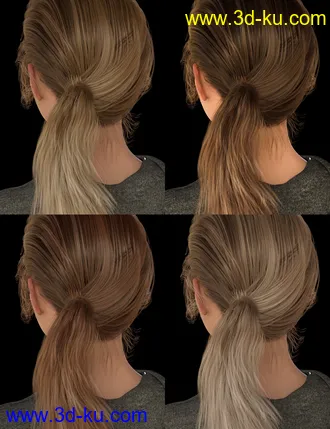 3D打印模型Colors for Summer Sidetail Hair的图片