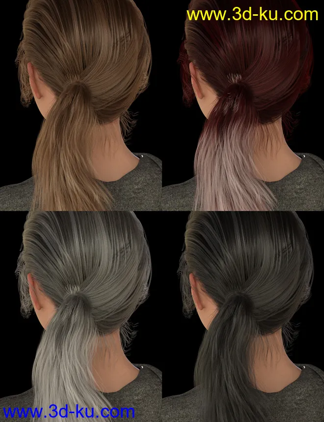 Colors for Summer Sidetail Hair模型的图片6